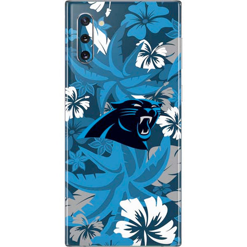 NFL Carolina Panthers Tropical Print Galaxy Note 10 Skin