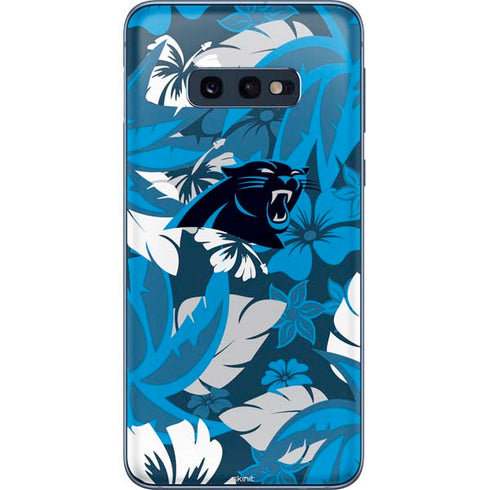 NFL Carolina Panthers Tropical Print Galaxy S10e Skin