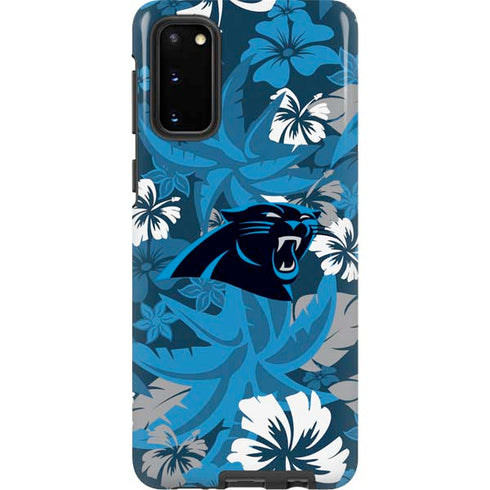 NFL Carolina Panthers Tropical Print Galaxy S20 Pro Case