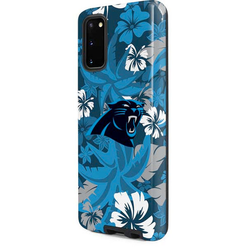 NFL Carolina Panthers Tropical Print Galaxy S20 Pro Case