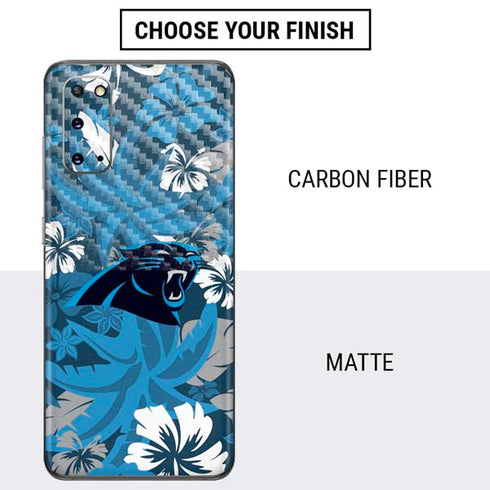 NFL Carolina Panthers Tropical Print Galaxy S20 Skin