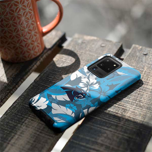 NFL Carolina Panthers Tropical Print Galaxy S20 Ultra 5G Pro Case