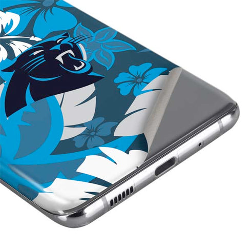 NFL Carolina Panthers Tropical Print Galaxy S20 Ultra 5G Skin