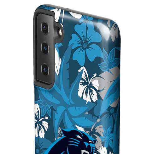 NFL Carolina Panthers Tropical Print Galaxy S21 FE Pro Case