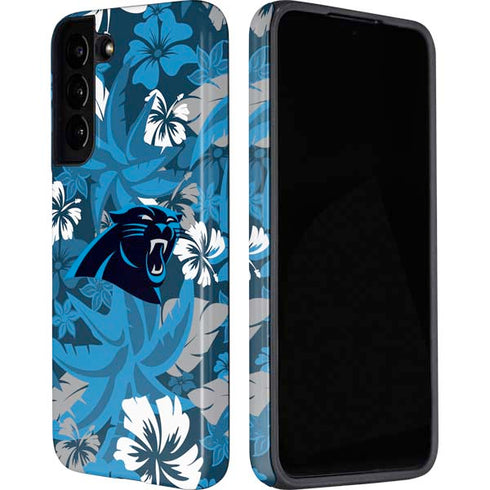 NFL Carolina Panthers Tropical Print Galaxy S22 Pro Case