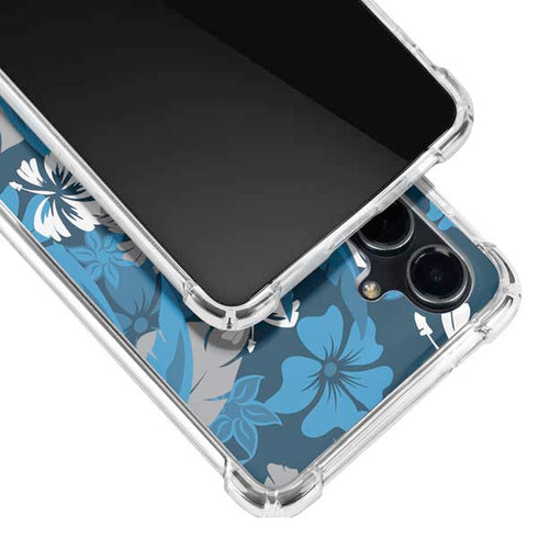 NFL Carolina Panthers Tropical Print Galaxy S23 FE Clear Case