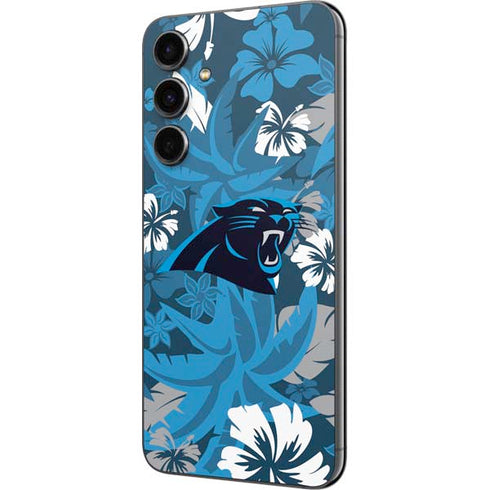 NFL Carolina Panthers Tropical Print Galaxy S23 FE Skin
