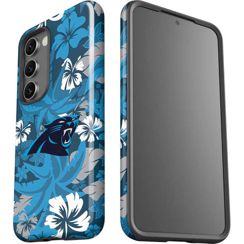 NFL Carolina Panthers Tropical Print Galaxy S23 Pro Case