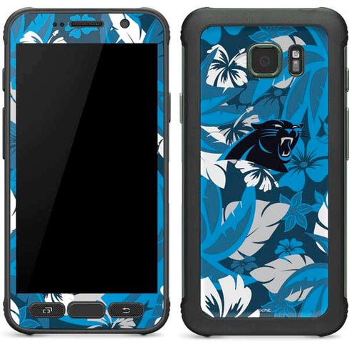 NFL Carolina Panthers Tropical Print Galaxy S7 Active Skin