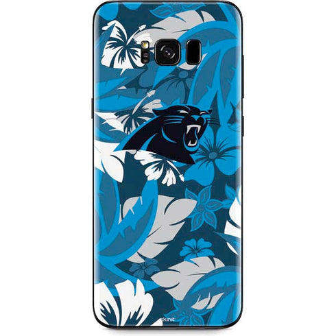 NFL Carolina Panthers Tropical Print Galaxy S8 Plus Skin