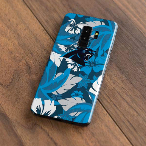 NFL Carolina Panthers Tropical Print Galaxy S9 Plus Skin
