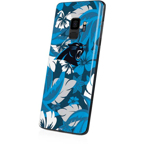 NFL Carolina Panthers Tropical Print Galaxy S9 Skin