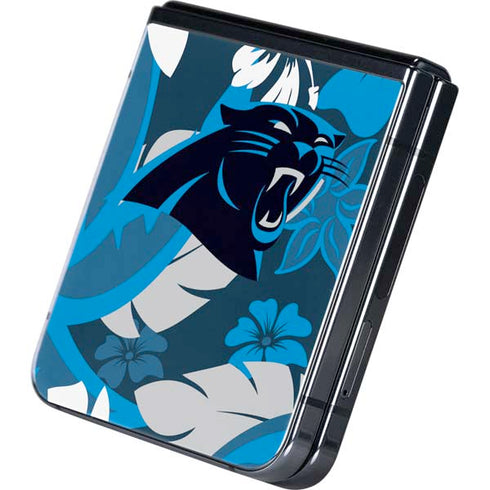 NFL Carolina Panthers Tropical Print Galaxy Z Flip5 5G Skin