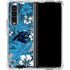 NFL Carolina Panthers Tropical Print Galaxy Z Fold4 5G Clear Case