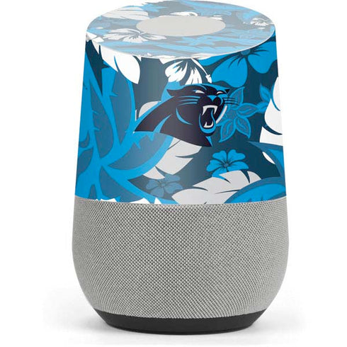 NFL Carolina Panthers Tropical Print Google Home Skin
