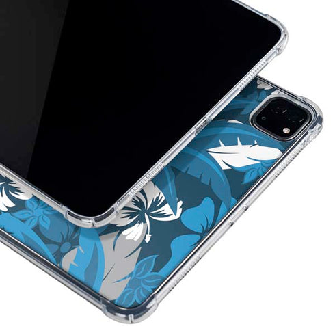 NFL Carolina Panthers Tropical Print iPad Pro 12.9in (2020) Clear Case