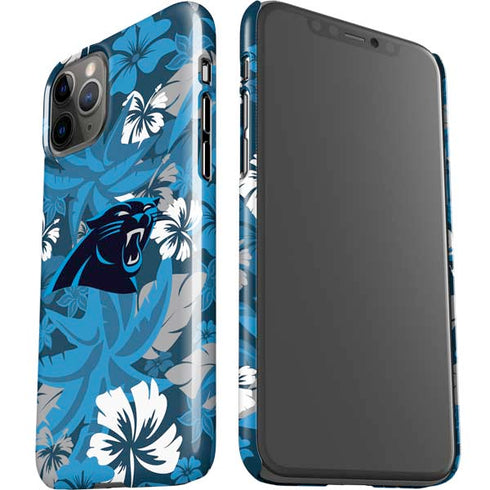 NFL Carolina Panthers Tropical Print iPhone 11 Pro Lite Case