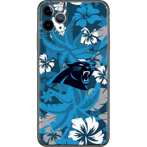 NFL Carolina Panthers Tropical Print iPhone 11 Pro Max Skin