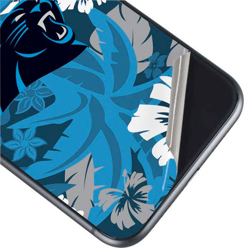 NFL Carolina Panthers Tropical Print iPhone 11 Skin