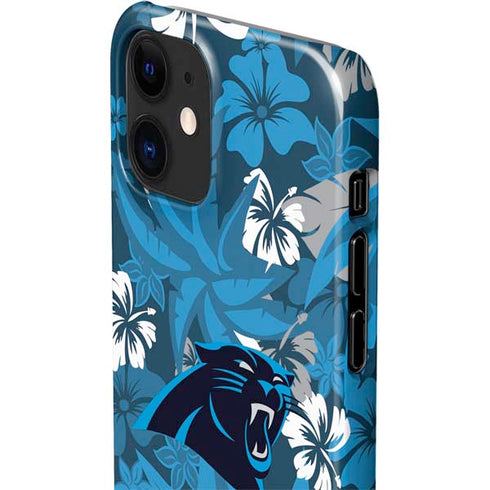 NFL Carolina Panthers Tropical Print iPhone 12 Mini Lite Case
