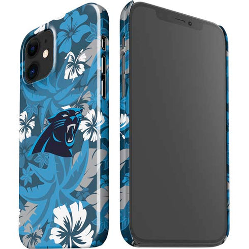 NFL Carolina Panthers Tropical Print iPhone 12 Mini Lite Case