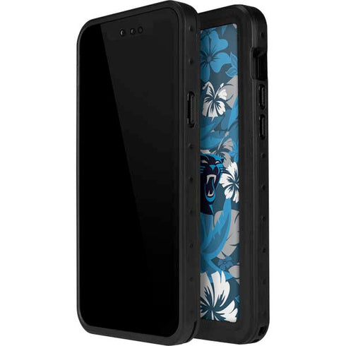 NFL Carolina Panthers Tropical Print iPhone 12 Pro Waterproof Case