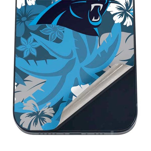 NFL Carolina Panthers Tropical Print iPhone 12 Skin