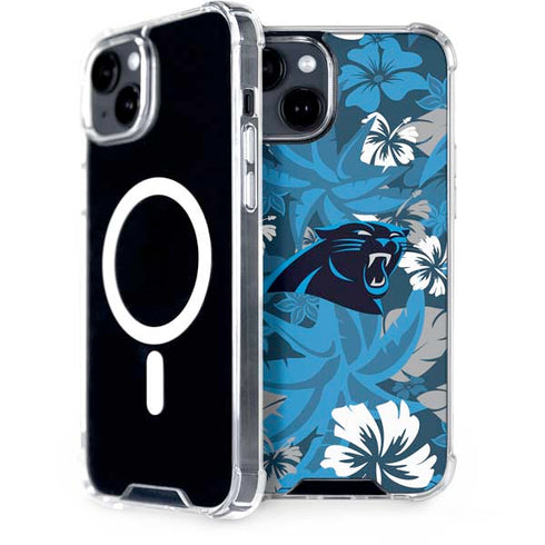 NFL Carolina Panthers Tropical Print iPhone 13 MagSafe Case
