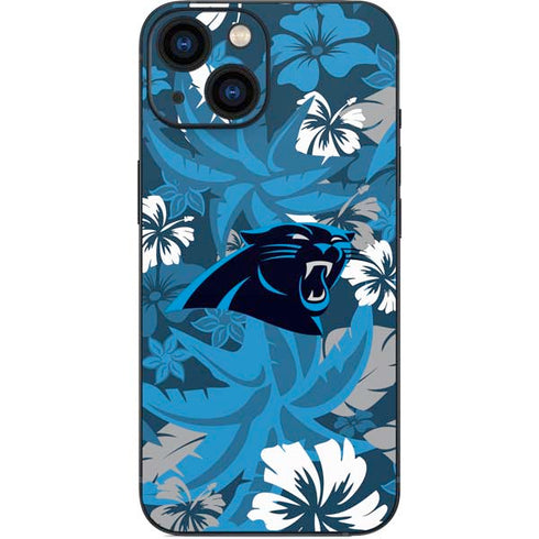 NFL Carolina Panthers Tropical Print iPhone 13 Mini Skin
