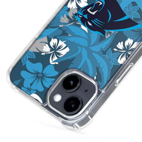NFL Carolina Panthers Tropical Print iPhone 15 Plus MagSafe Case