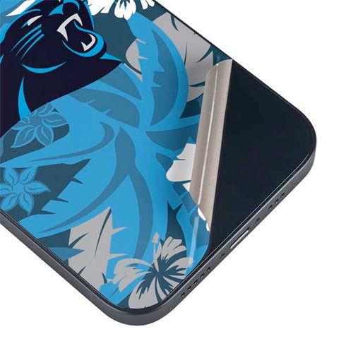 NFL Carolina Panthers Tropical Print iPhone 14 Plus Skin