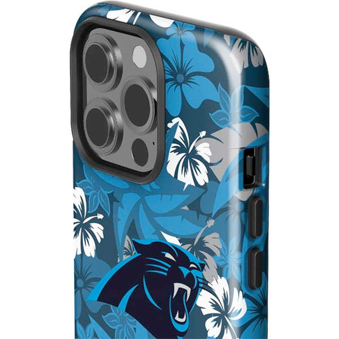 NFL Carolina Panthers Tropical Print iPhone 15 Pro Impact Case