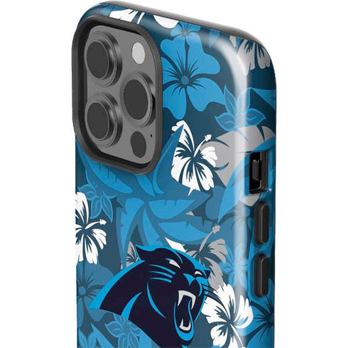 NFL Carolina Panthers Tropical Print iPhone 15 Pro Max Impact Case
