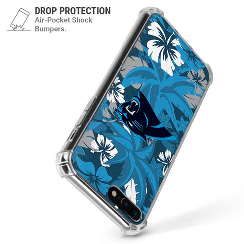 NFL Carolina Panthers Tropical Print iPhone 7/8 Plus Clear Case