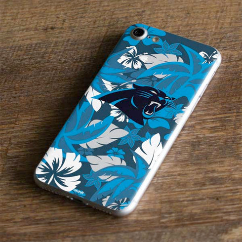 NFL Carolina Panthers Tropical Print iPhone 7 Skin