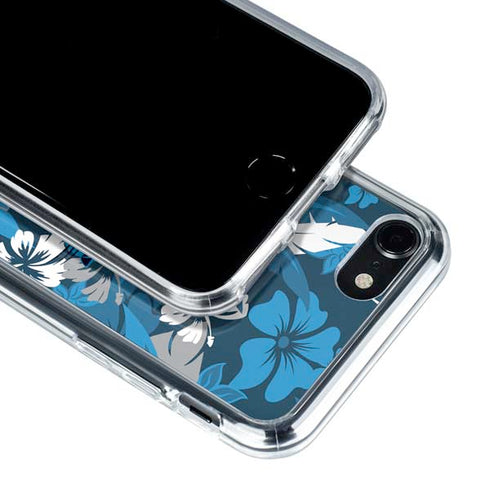 NFL Carolina Panthers Tropical Print iPhone SE (2nd & 3rd Gen) Clear Case