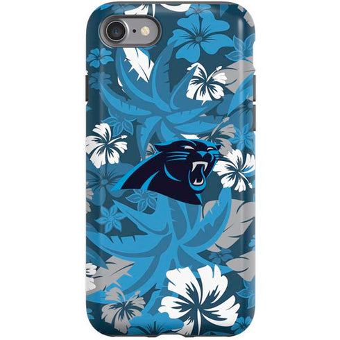 NFL Carolina Panthers Tropical Print iPhone SE (2nd & 3rd Gen) Pro Case