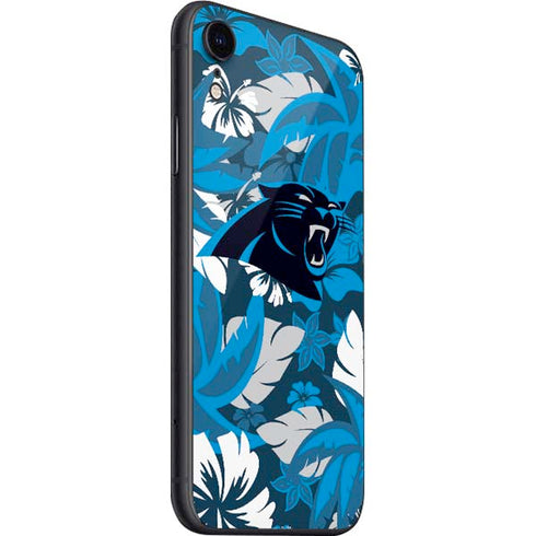 NFL Carolina Panthers Tropical Print iPhone SE (2nd & 3rd Gen) Skin