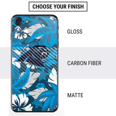 NFL Carolina Panthers Tropical Print iPhone SE (2nd & 3rd Gen) Skin