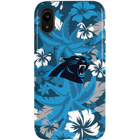 NFL Carolina Panthers Tropical Print iPhone XR Pro Case
