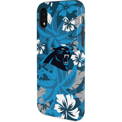 NFL Carolina Panthers Tropical Print iPhone XR Pro Case