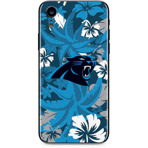 NFL Carolina Panthers Tropical Print iPhone XR Skin