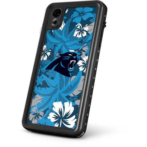 NFL Carolina Panthers Tropical Print iPhone XR Waterproof Case