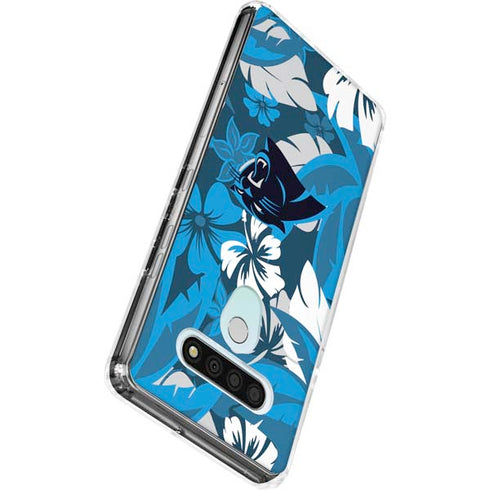NFL Carolina Panthers Tropical Print LG Stylo 6 Clear Case