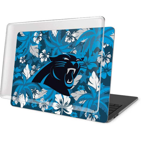 NFL Carolina Panthers Tropical Print MacBook Pro 16in (2019-20) Case plus Skin