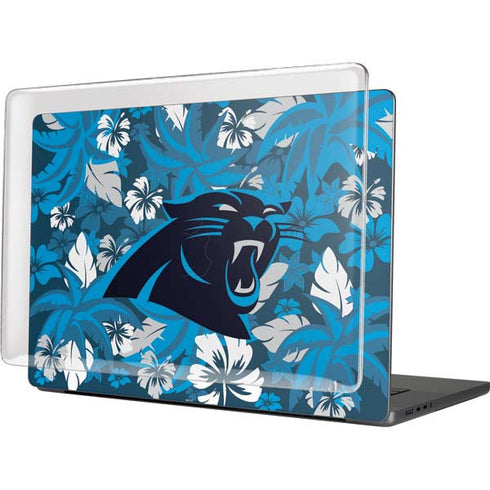 NFL Carolina Panthers Tropical Print MacBook Pro 16in (2021-25) Case plus Skin