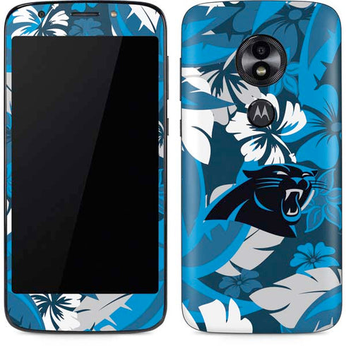 NFL Carolina Panthers Tropical Print Moto E5 Play Skin