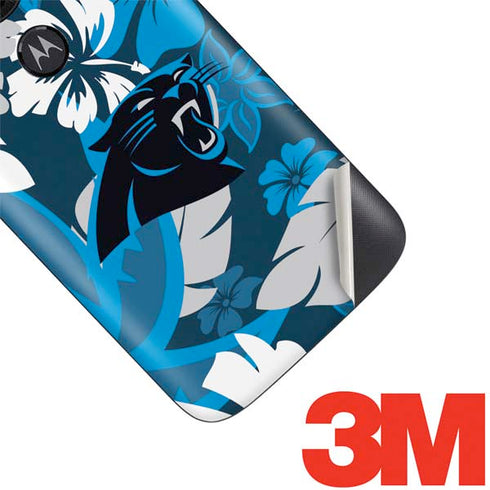 NFL Carolina Panthers Tropical Print Moto E5 Play Skin