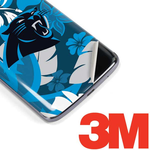NFL Carolina Panthers Tropical Print Moto E5 Plus Skin
