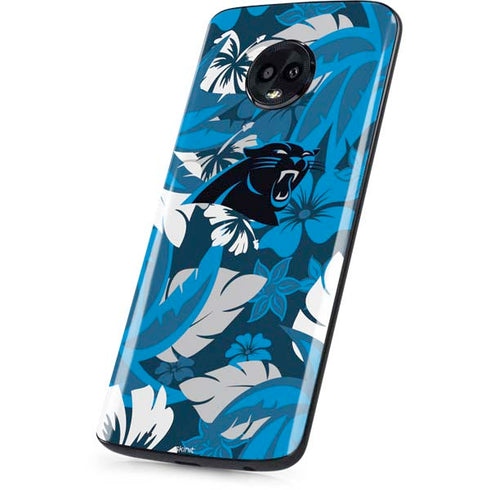NFL Carolina Panthers Tropical Print Moto G6 Skin